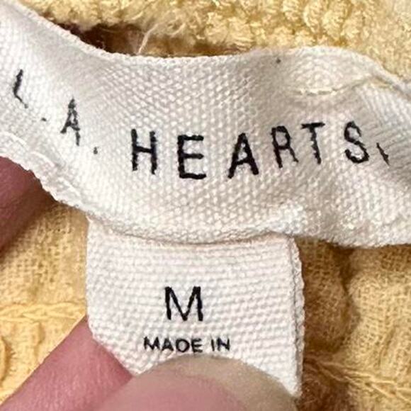 L.A. Hearts By Pacsun Cute 100% Cotton Butter Yellow Tank Size Medium - Picture 5 of 5